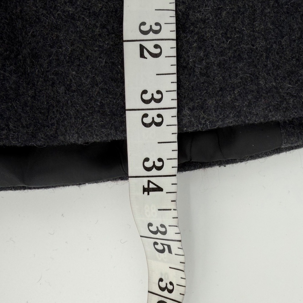 Anne Klein Pea Coat Women XL XLarge Charcoal Grey New Wool Blend Double Breasted - Picture 9 of 9